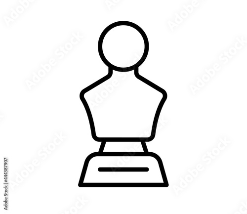 statue honor single isolated icon with outline style