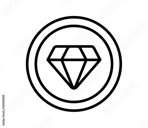 diamond award single isolated icon with outline style