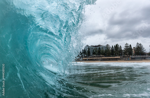 Photography Coogee beach big wave , looking from the barrel