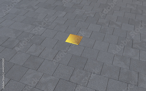 Fotografija golden Stumbling block without inscription