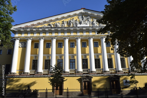 details of the facade of the building