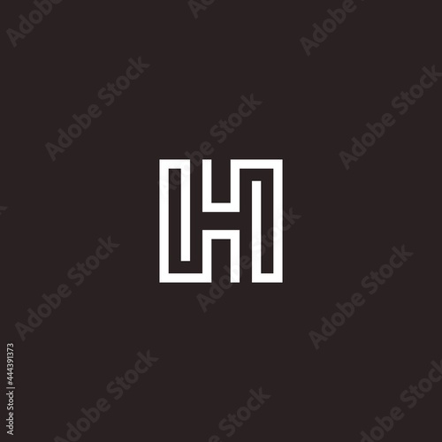 Letter H Line Logo. Vector Design.