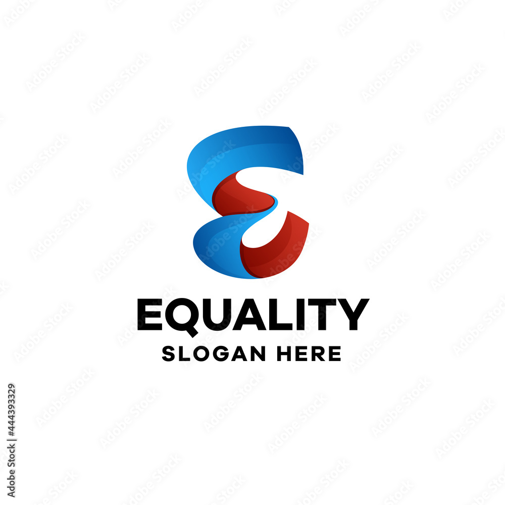 Abstract Letter E Gradient Colorful Logo Template Abstract Letter E Gradient Colorful Logo Template
