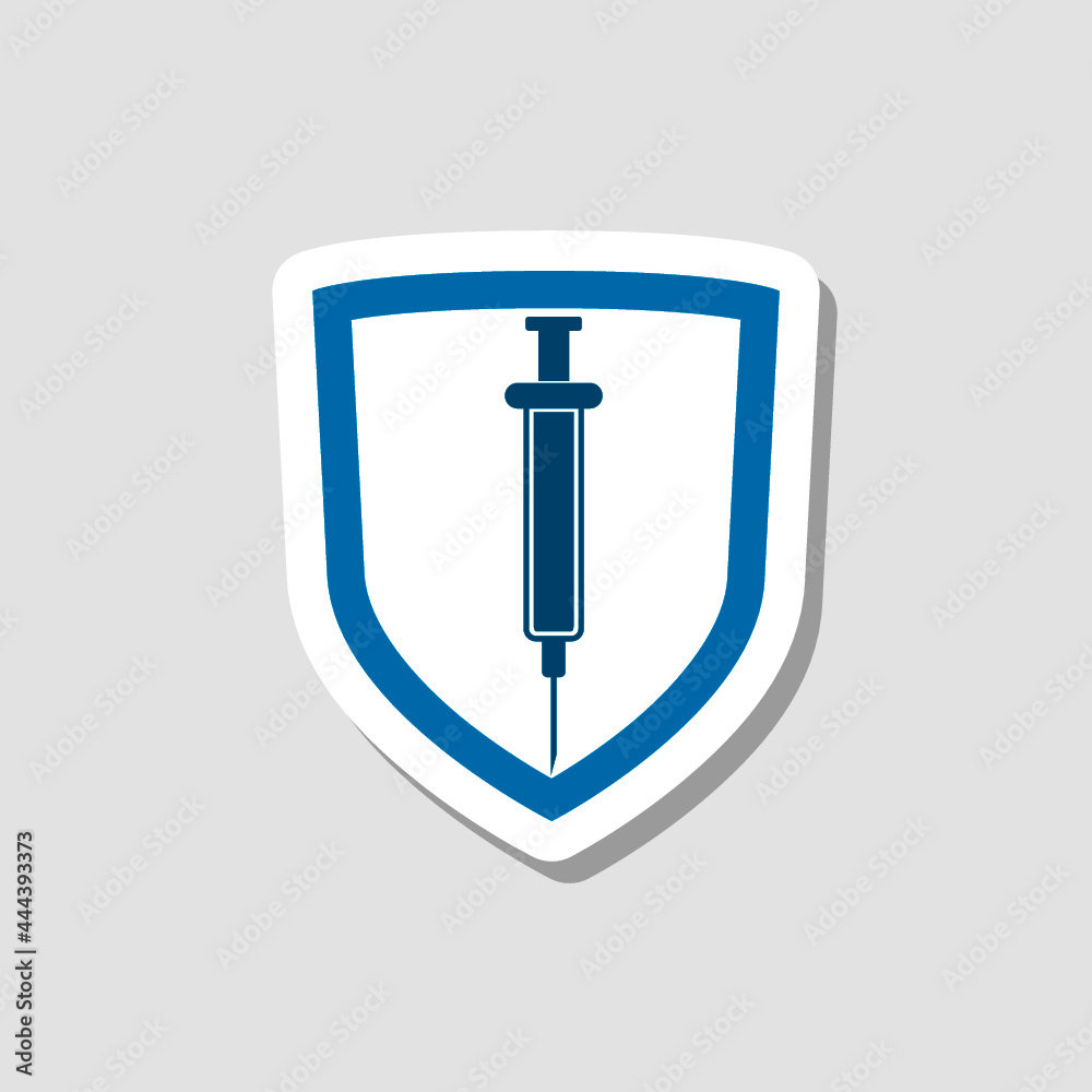 Security shield for virus protection isolated on gray background Security shield for virus protection isolated on gray background