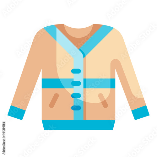 cardigan flat icon
