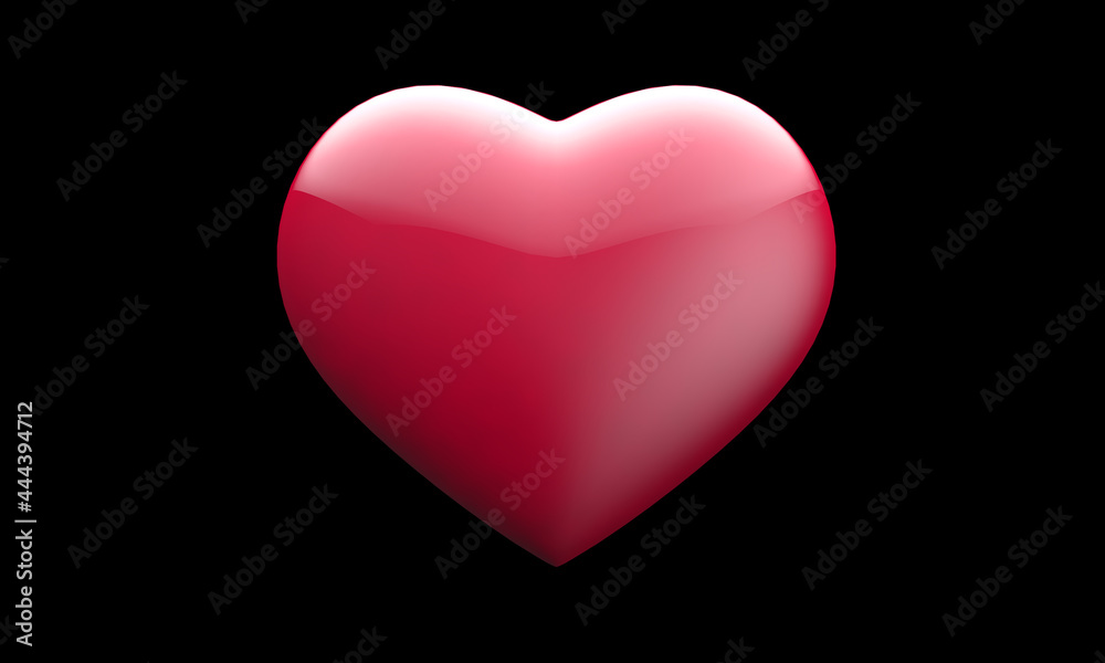 glossy red heart shape with black background glossy red heart shape with black background