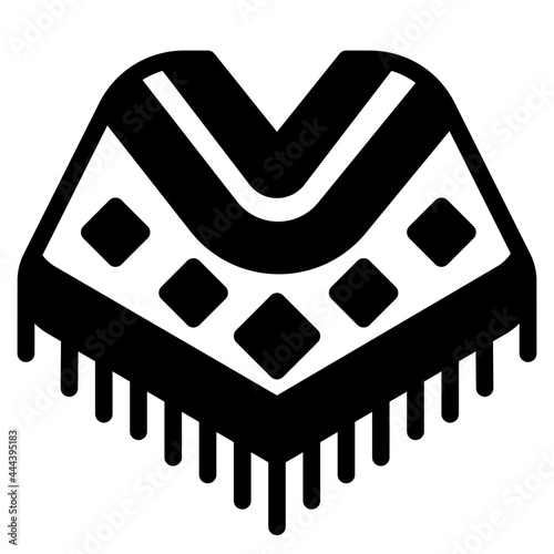 poncho glyph icon