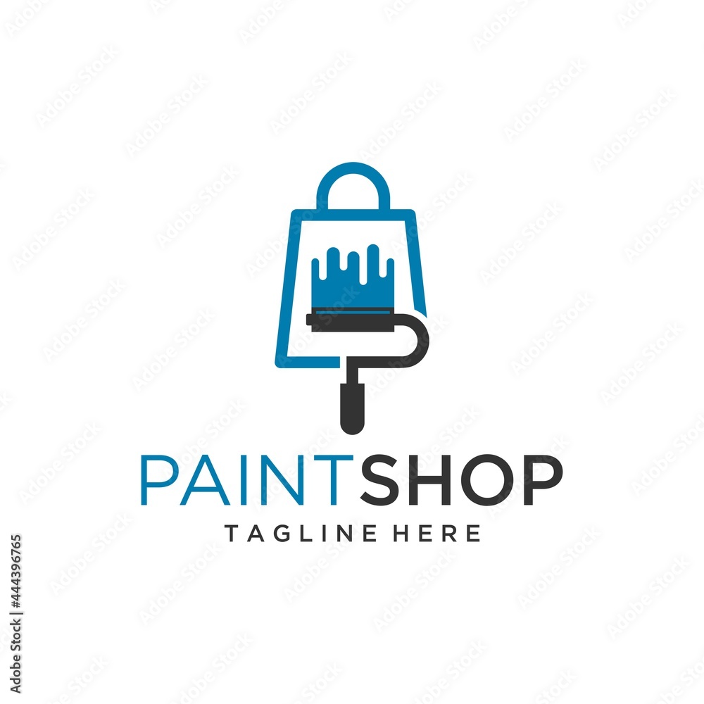 Paint shop logo design template