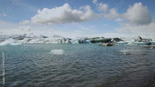 Icebergs floating at Jökulsárlón Glacier lagoon. Iceland. environment thaw concept