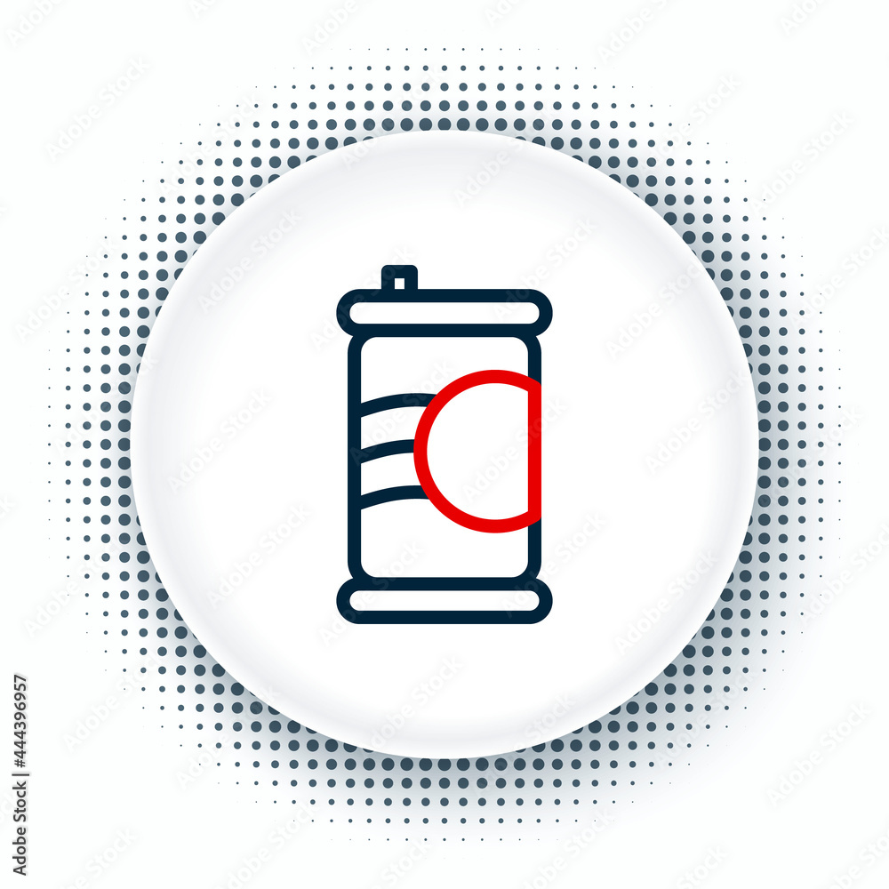 Line Soda can icon isolated on white background. Colorful outline concept. Vector Line Soda can icon isolated on white background. Colorful outline concept. Vector