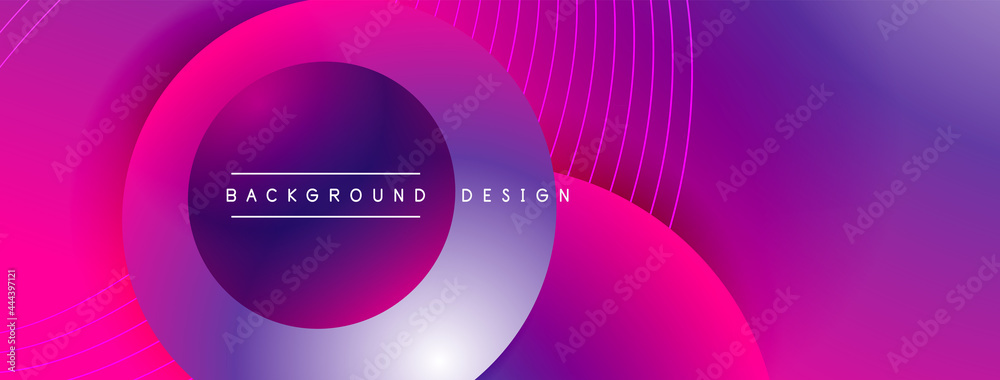Gradient circles with shadows. Vector techno abstract background. Modern overlapping forms wallpaper background, design template Gradient circles with shadows. Vector techno abstract background. Modern overlapping forms wallpaper background, design template