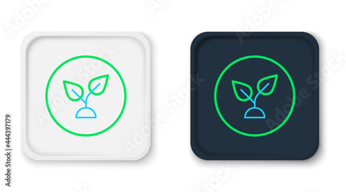 Line Plant based icon isolated on white background. Colorful outline concept. Vector
