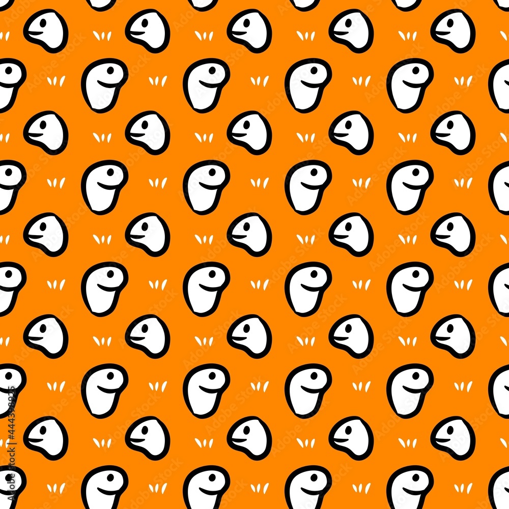 seamless pattern of cute monster cartoon seamless pattern of cute monster cartoon