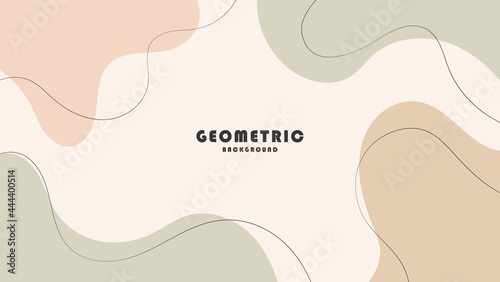 Minimal Abstract Curve Geometric Design Background In Color Pastel
