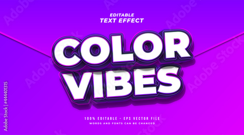 Bold Colorful Text Style with 3D Embossed Effect. Editable Text Style Effect