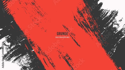 Abstract Red, White And Black Grunge Texture Background. Can Be Used For Banner, Frame Or Poster Template.