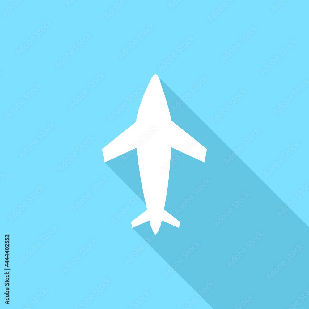 Airplane icon isolate on blue background Airplane icon isolate on blue background