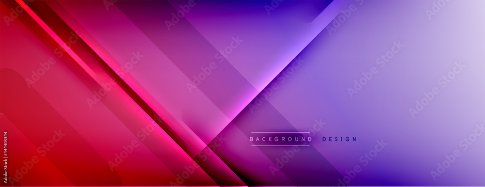Abstract background - lines composition created with lights and shadows. Technology or business digital template. Trendy simple fluid color gradient abstract background with dynamic