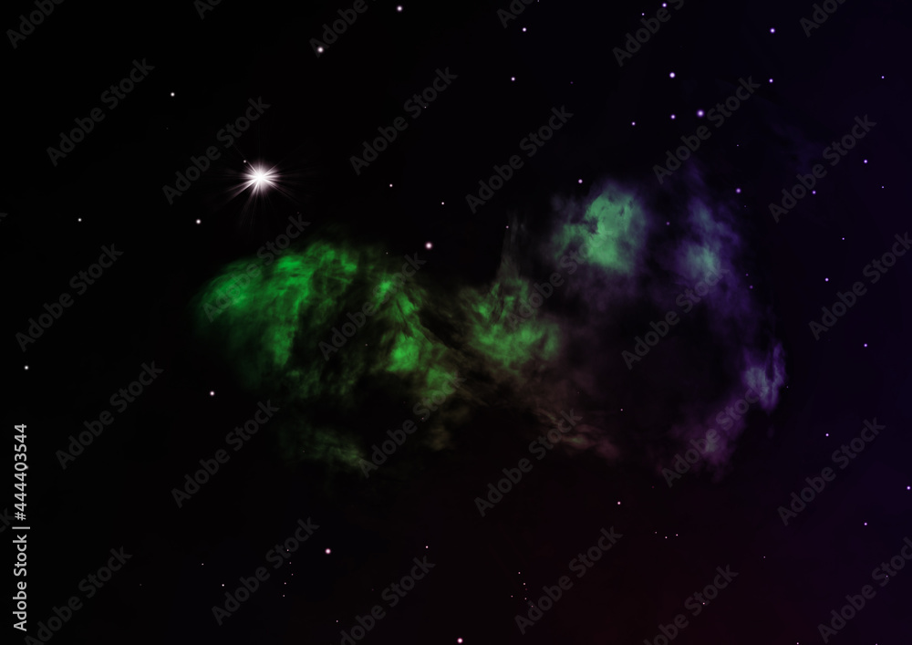 Fototapeta premium Star field in space and a nebulae.