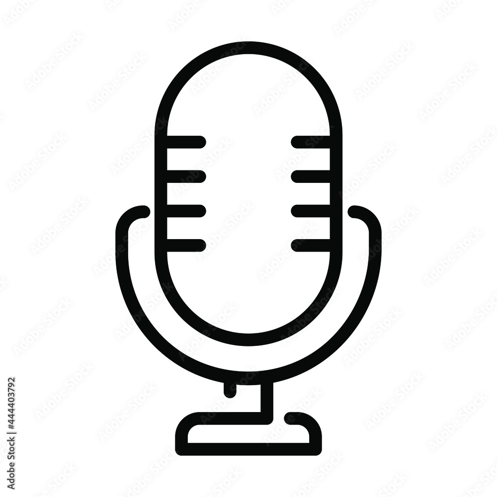 Micro Phone vector line Icon- Modern style high quality vector illustration. Micro Phone vector line Icon- Modern style high quality vector illustration.