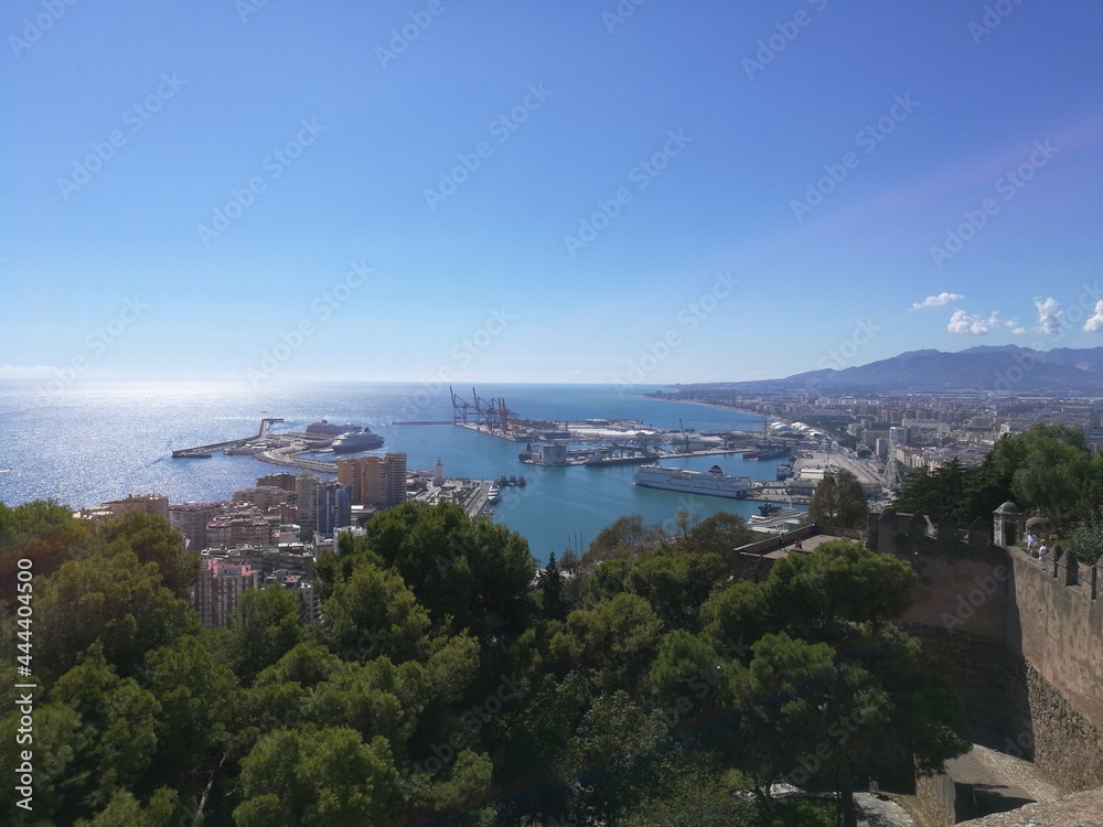 Obraz premium Ein Blick auf die Bucht von Malaga/Spanien