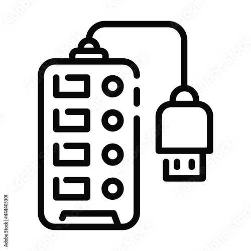 power bank vector line Icon- Modern style high quality vector illustration.