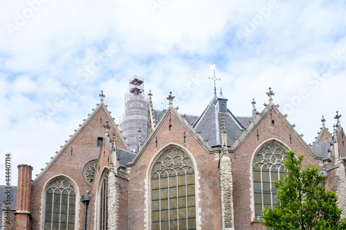 Restauratie van de Oudekerkstoren (oudste kerktoren van Amsterdam) van de  Oude Kerk in Amsterdam door Koninklijke Woudenberg photo