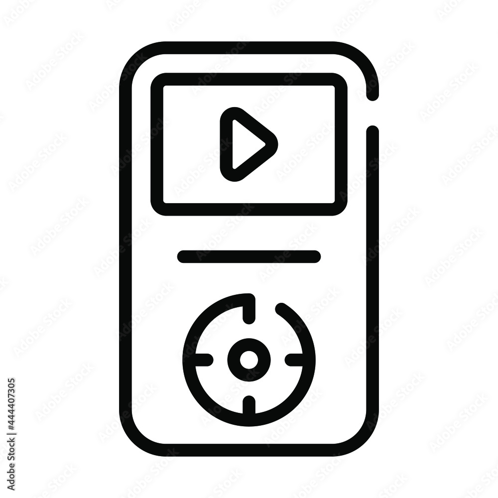 mp4 plyer vector line Icon- Modern style high quality vector illustration. mp4 plyer vector line Icon- Modern style high quality vector illustration.