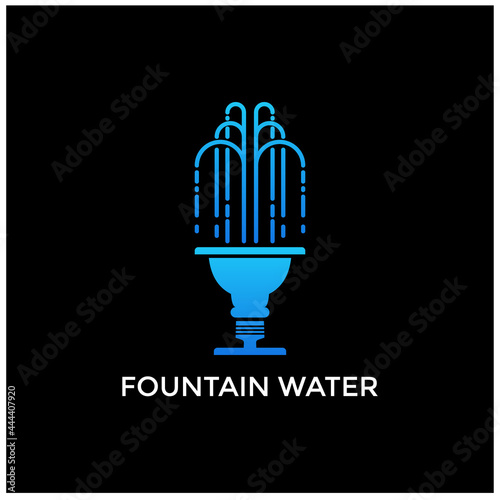 illustration vector graphic of fountain stylized vintage Park.