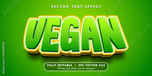 Text effects 3d vegan, editable text style