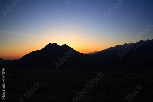Caucasus, Ossetia. Kurtat gorge. Rising above the Sun Valley. 