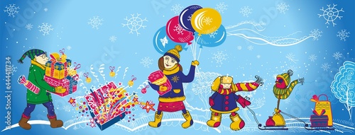 the family has a holiday balloons firecrackers mom dad children