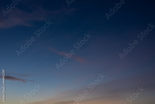 Night sky and clouds