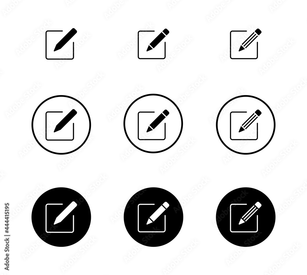 Pencil icon set. Edit sign symbol vector Pencil icon set. Edit sign symbol vector