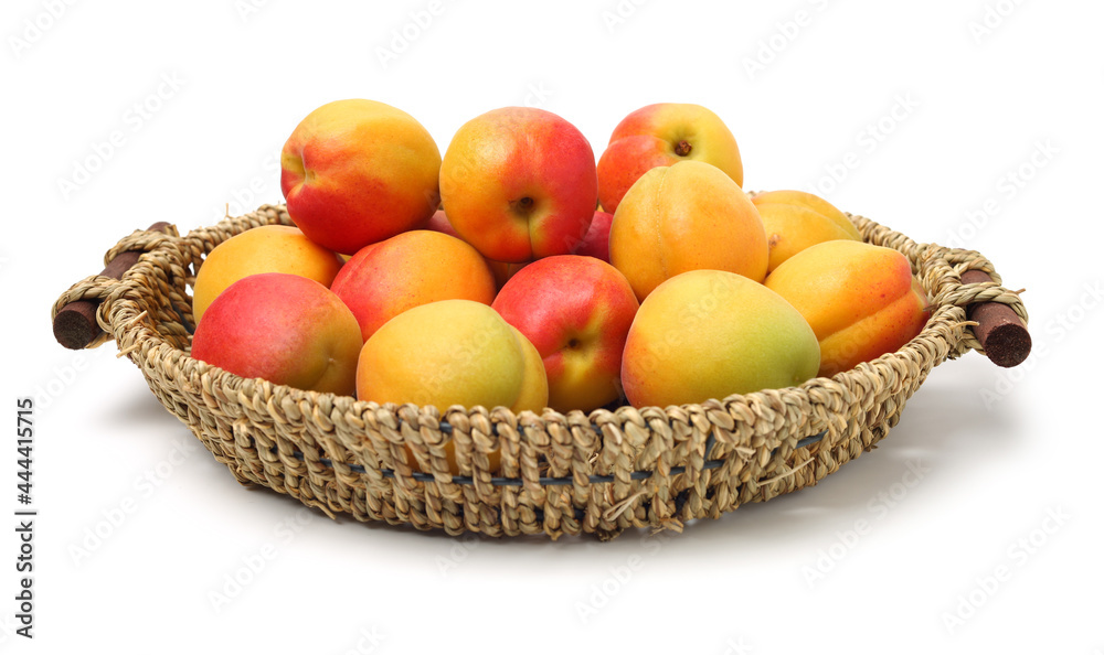 Fresh apricot fruits isolated on white background Fresh apricot fruits isolated on white background