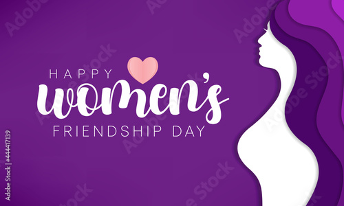 National Women's friendship day is observed every year in September to promote special friendship among women. Vector illustration