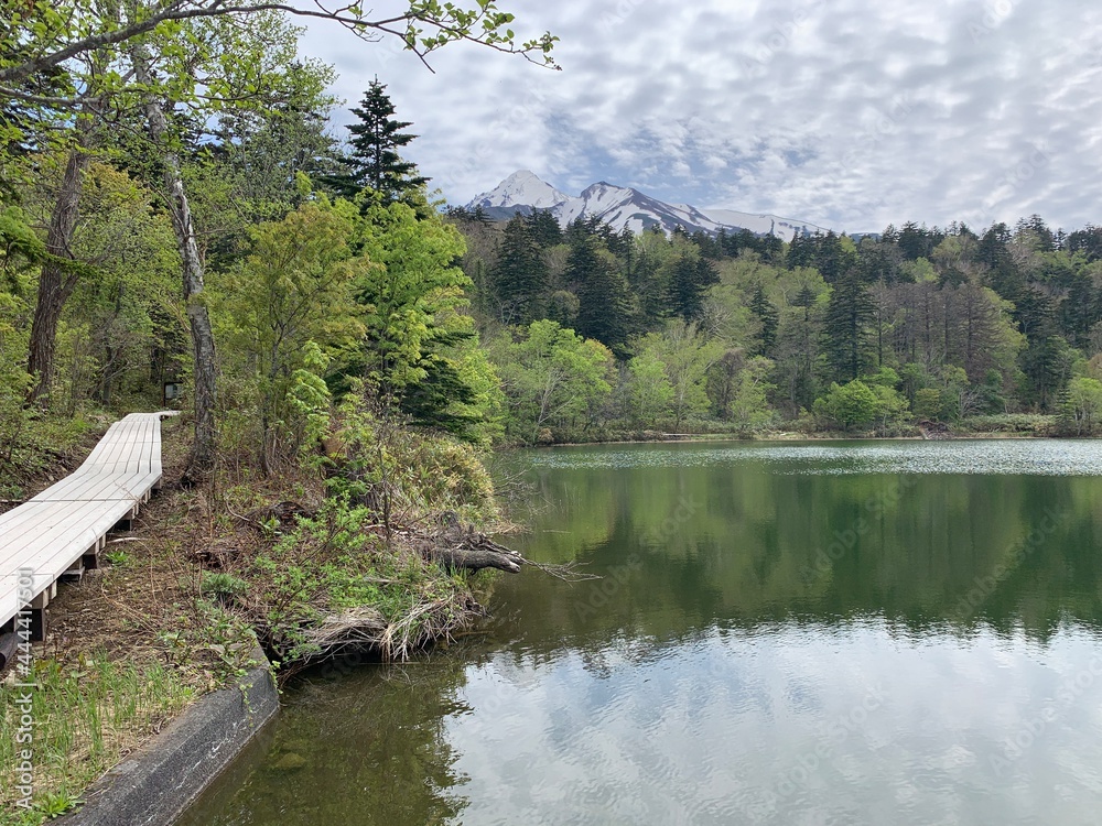 Naklejka premium 姫沼 利尻島 利尻礼文サロベツ国立公園