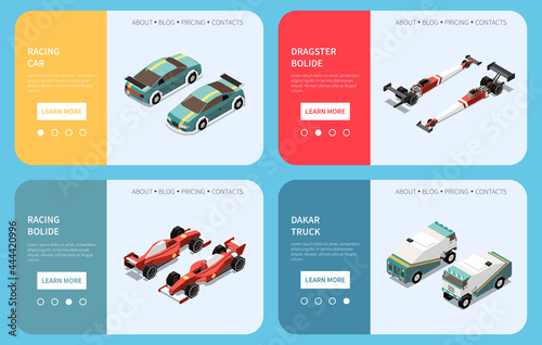Car Race Horizontal Banners