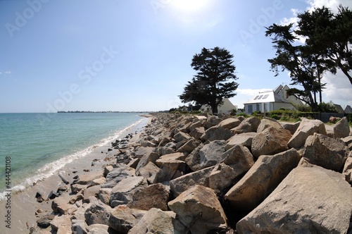 sur la plage du Teven à l'île tudy en Finistère Bretagne France 