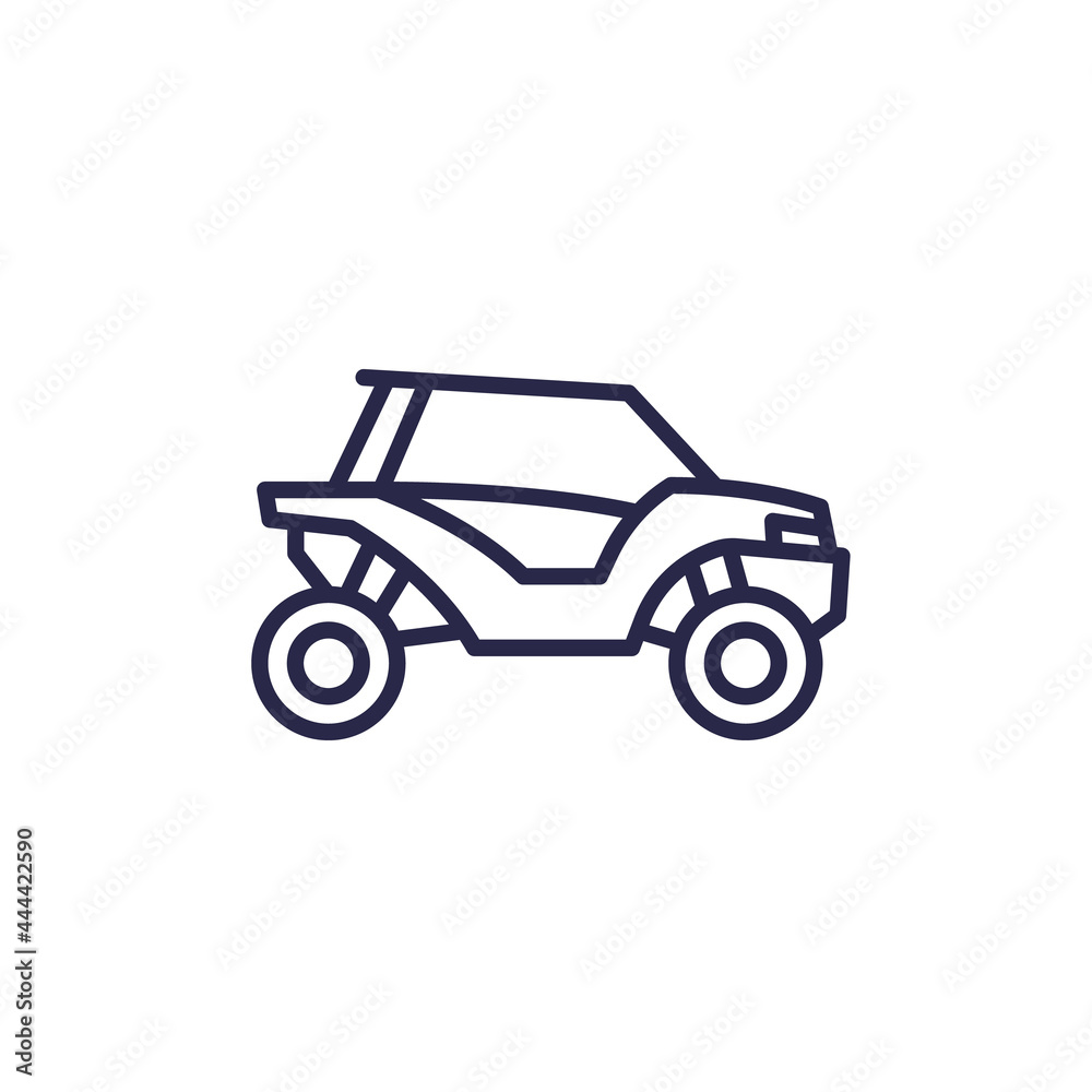 UTV line icon, Side-by-side vehicle vector