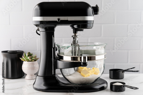 Stand mixer with butter and sugar