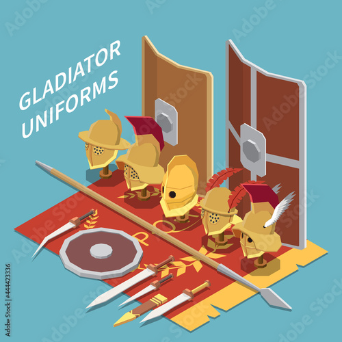 Gladiator Uniforms Isometric Background