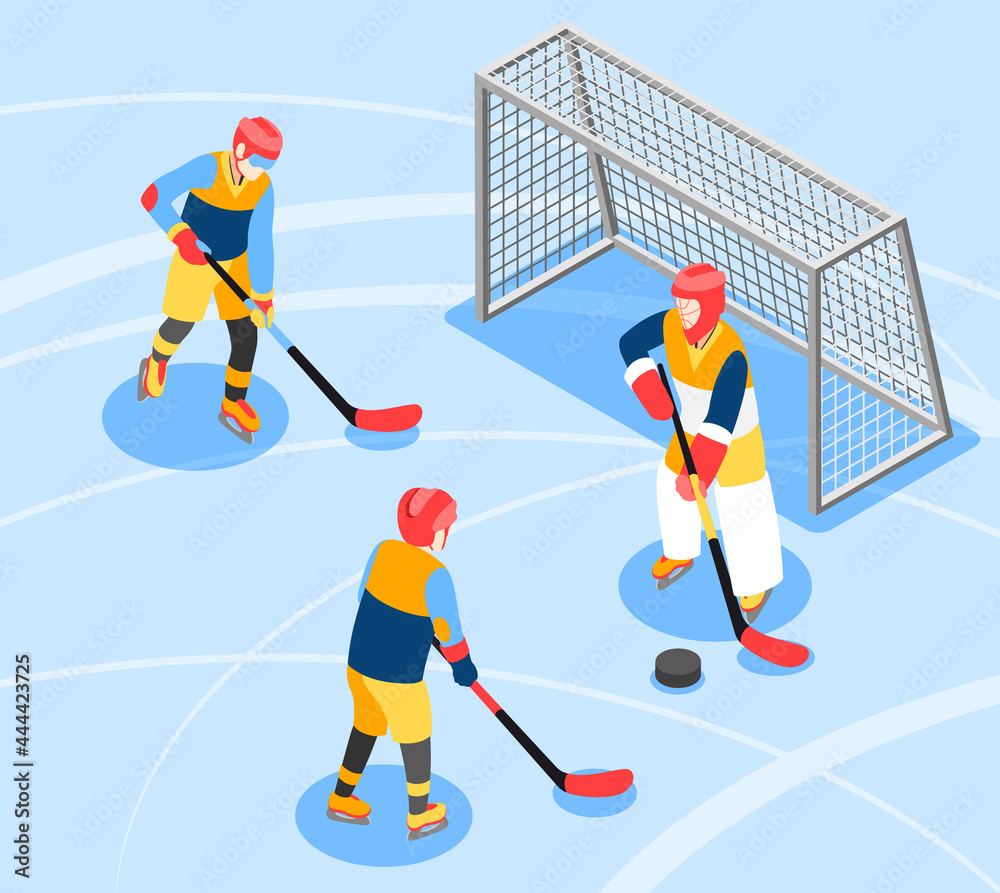 Obraz premium Olympic Hockey Match Composition