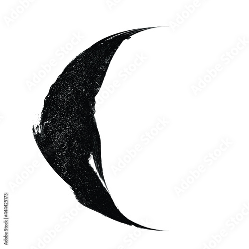 Half Circle Brush Stroke Border Frame . Grunge Element for your Design .  . Vector illustration