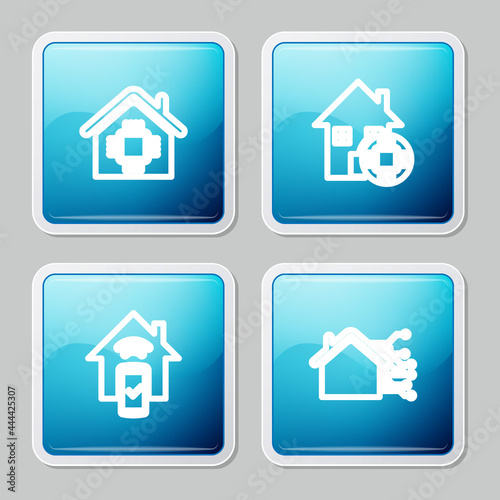 Set line Smart home, , remote control system and icon. Vector © vector_v