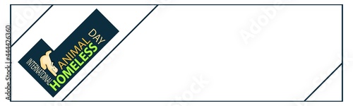 homeless animals are waiting for their owners. vector illustration concept of animal welfare. minimalism simple cute postcard. Perfect for posters, packaging, templates, banners, fabrics, prints, 