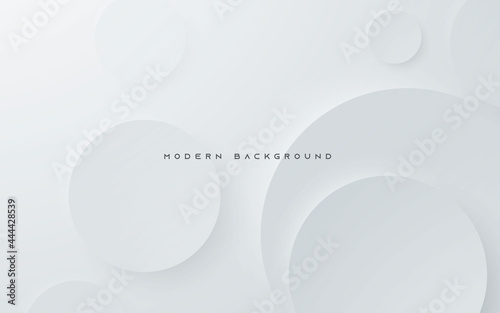 Modern abstract light silver background elegant circle shape design photo