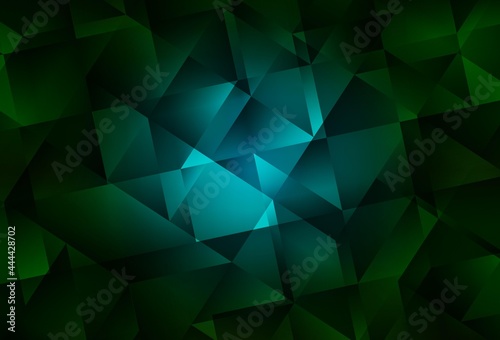 Dark Green vector abstract mosaic backdrop.
