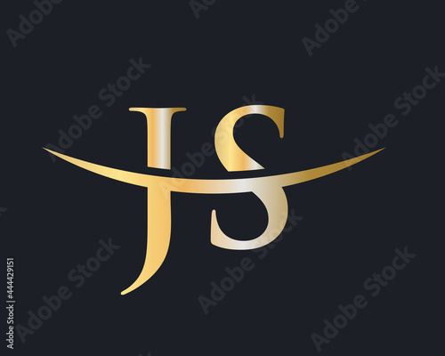 Letter JS Logo Design for business and company identity. JS letter logo design vector