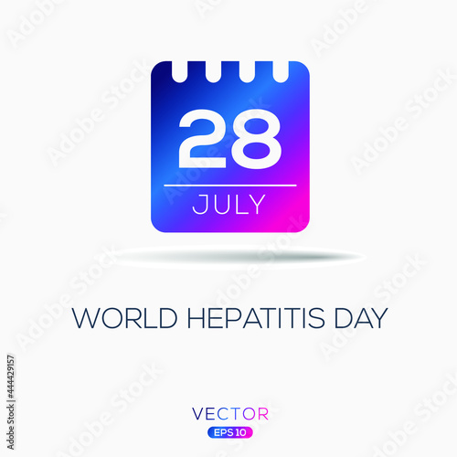 Creative design for (World Hepatitis Day), 28 July, Vector illustration.